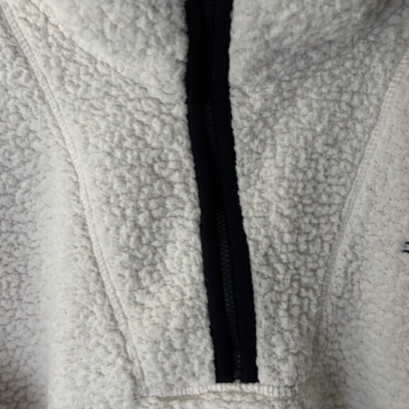 Tommy Hilfiger XL White Sherpa Fleece Pullover Athleisure Warm Preppy Sport Logo - Picture 6 of 10